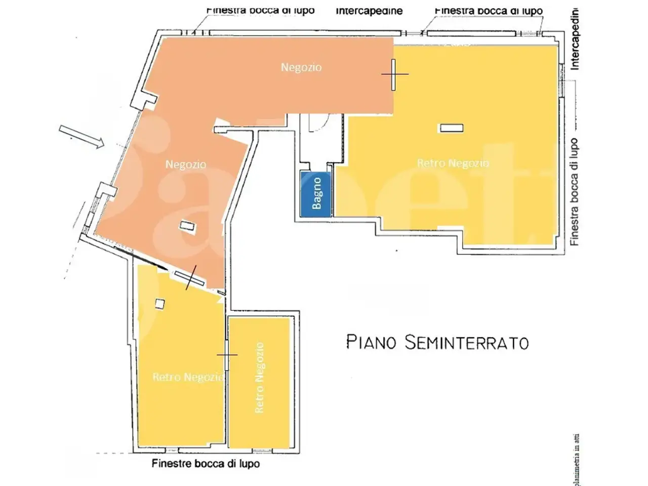 Negozio in Piazza Monte Gennaro , Roma, {3} - Planimetria 1