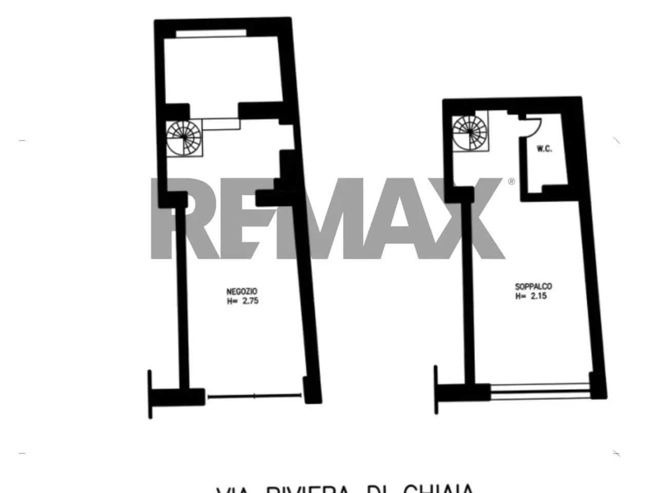 Negozio in Via Riviera di Chiaia 172, Napoli, {3} - Planimetria 1