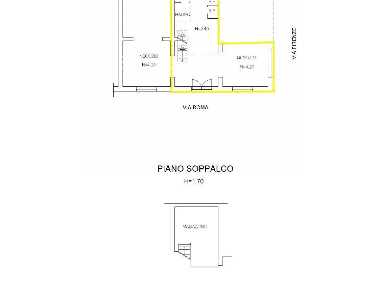 Negozio in Via Roma 80, Pescara, {3} - Planimetria 1