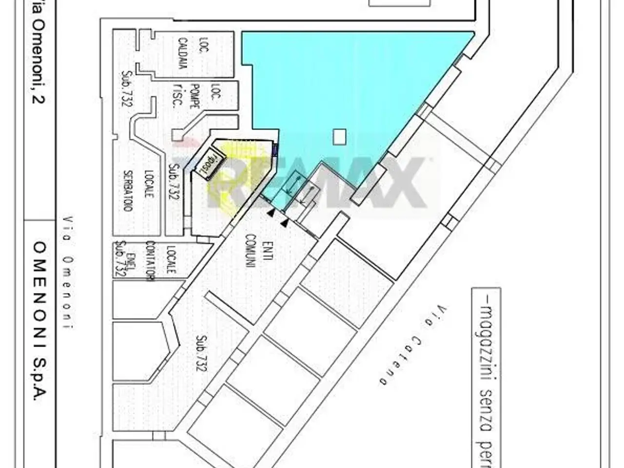 Magazzino in Via degli Omenoni 2, Milano, {3} - Planimetria 1