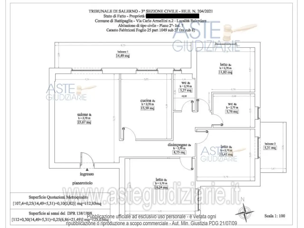 Garage in Via Armellini, 2, 84091 Battipaglia Sa, Italia 2, Battipaglia, {3} - Planimetria 1