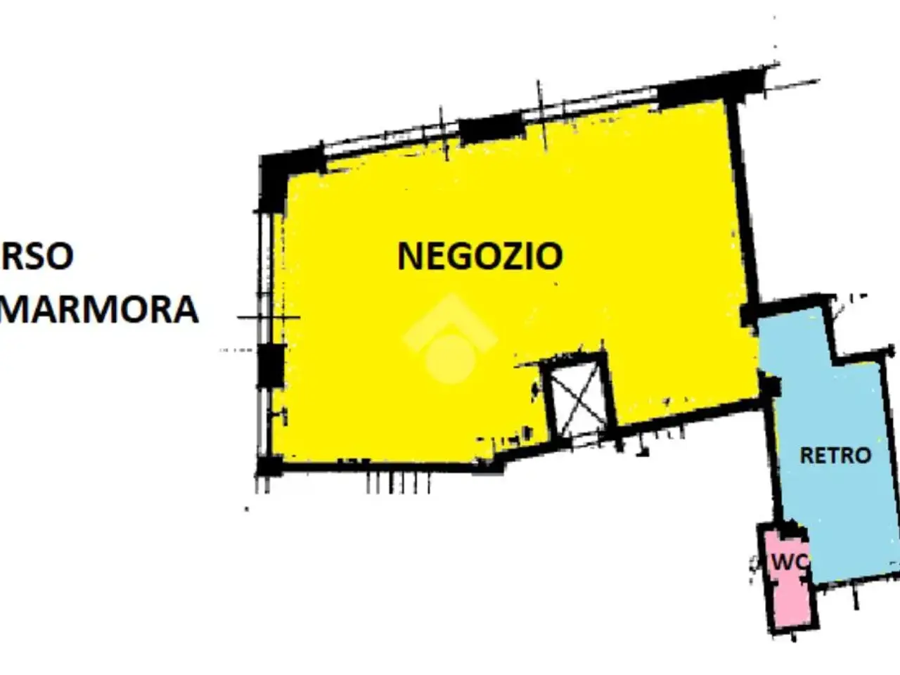 Negozio in C.So Alfonso Lamarmora 49, Alessandria, {3} - Planimetria 1