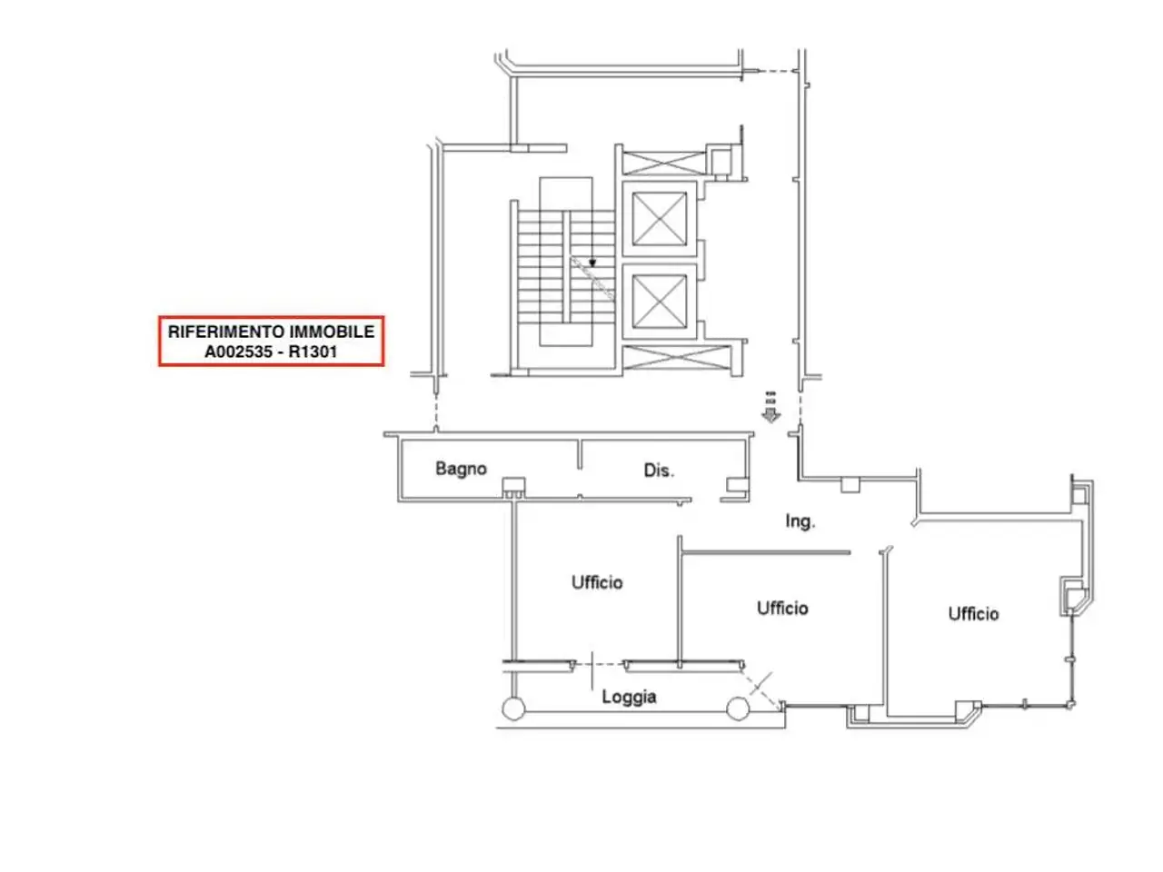 Ufficio in , Reggio Emilia, {3} - Planimetria 1