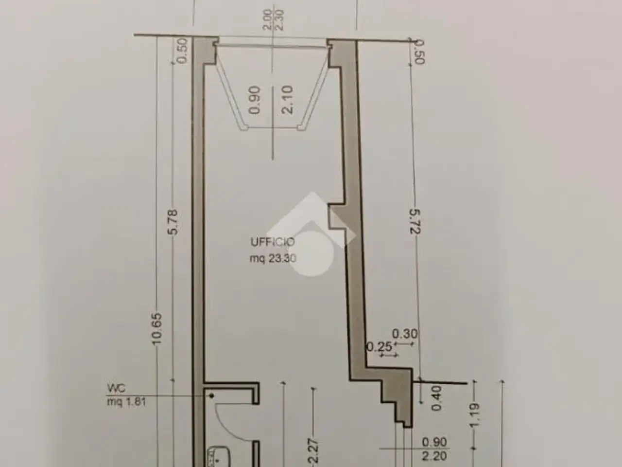 Negozio in Via Monsignor Rossi 21, Romano Di Lombardia, {3} - Planimetria 1