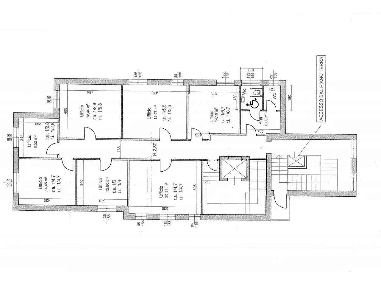 Ufficio in Corso Porta Nuova, Verona, {3} - Planimetria 1