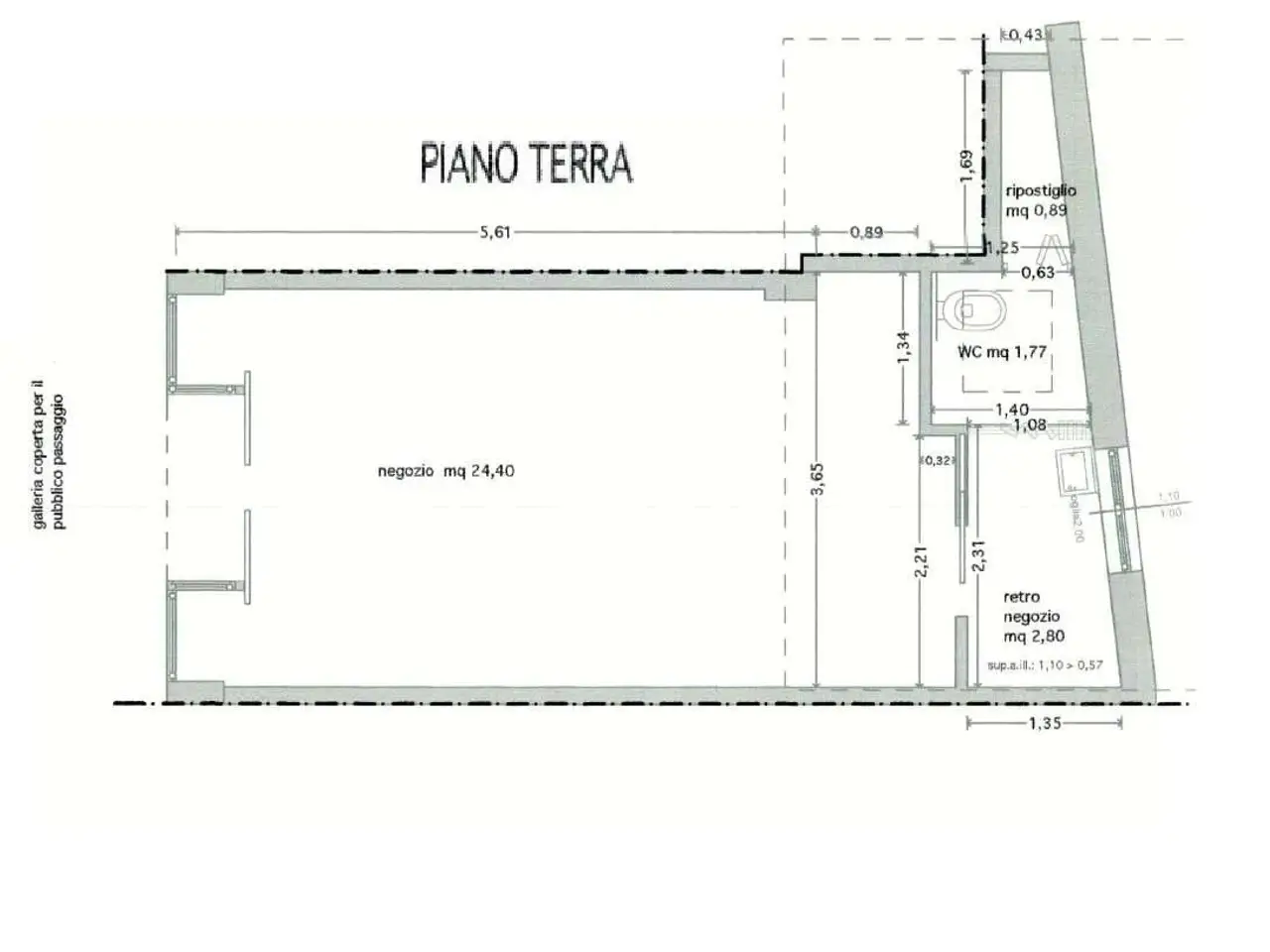 Negozio in Via Gorizia 9a, Lignano Sabbiadoro, {3} - Planimetria 1