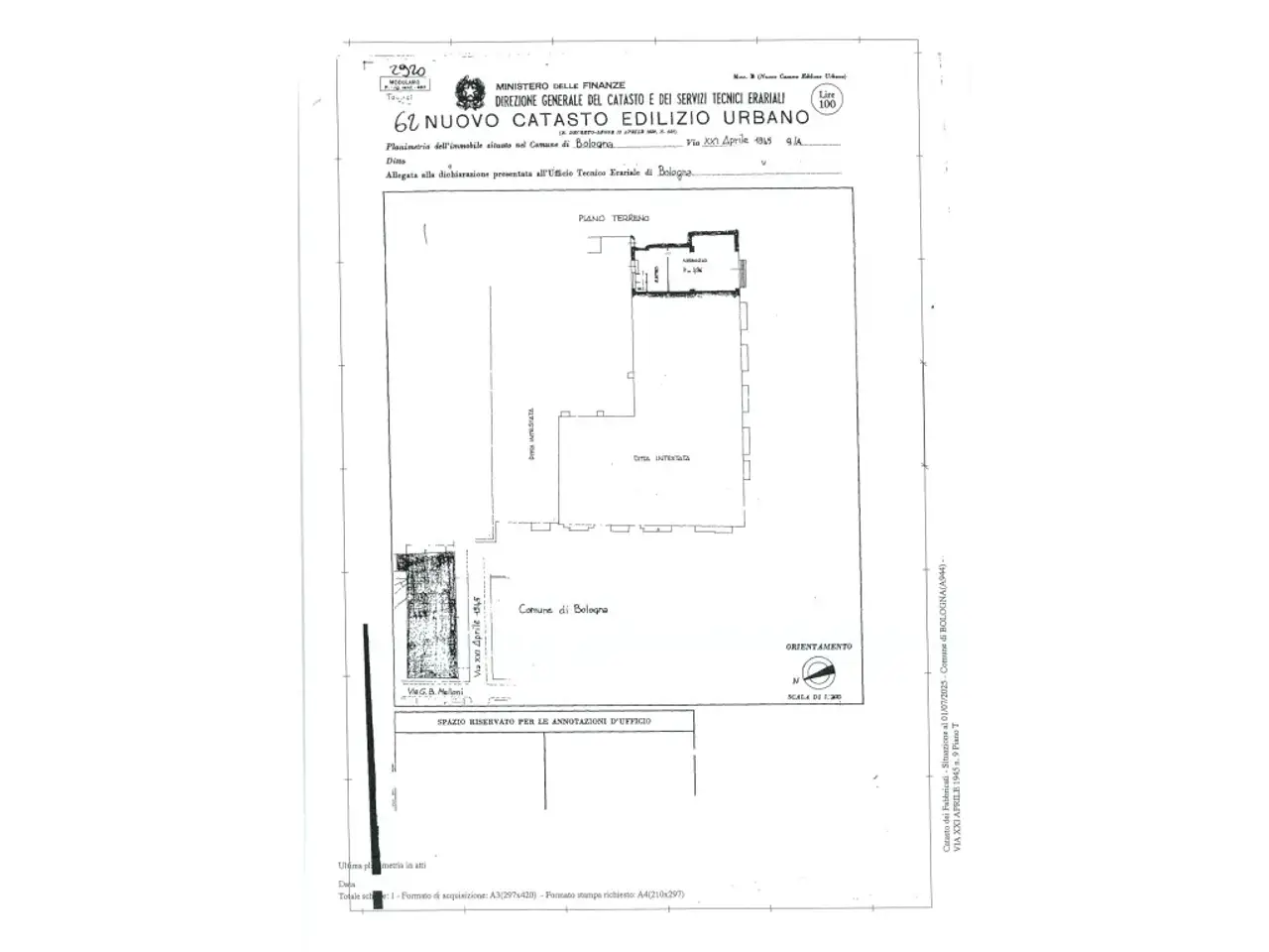 Negozio in Via XXI Aprile 9/a, Bologna, {3} - Planimetria 1