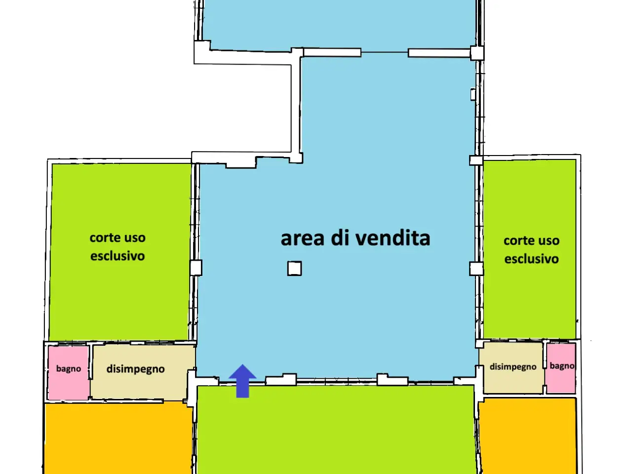 Negozio in Via Enrico Pallini 9, Roma, {3} - Planimetria 1