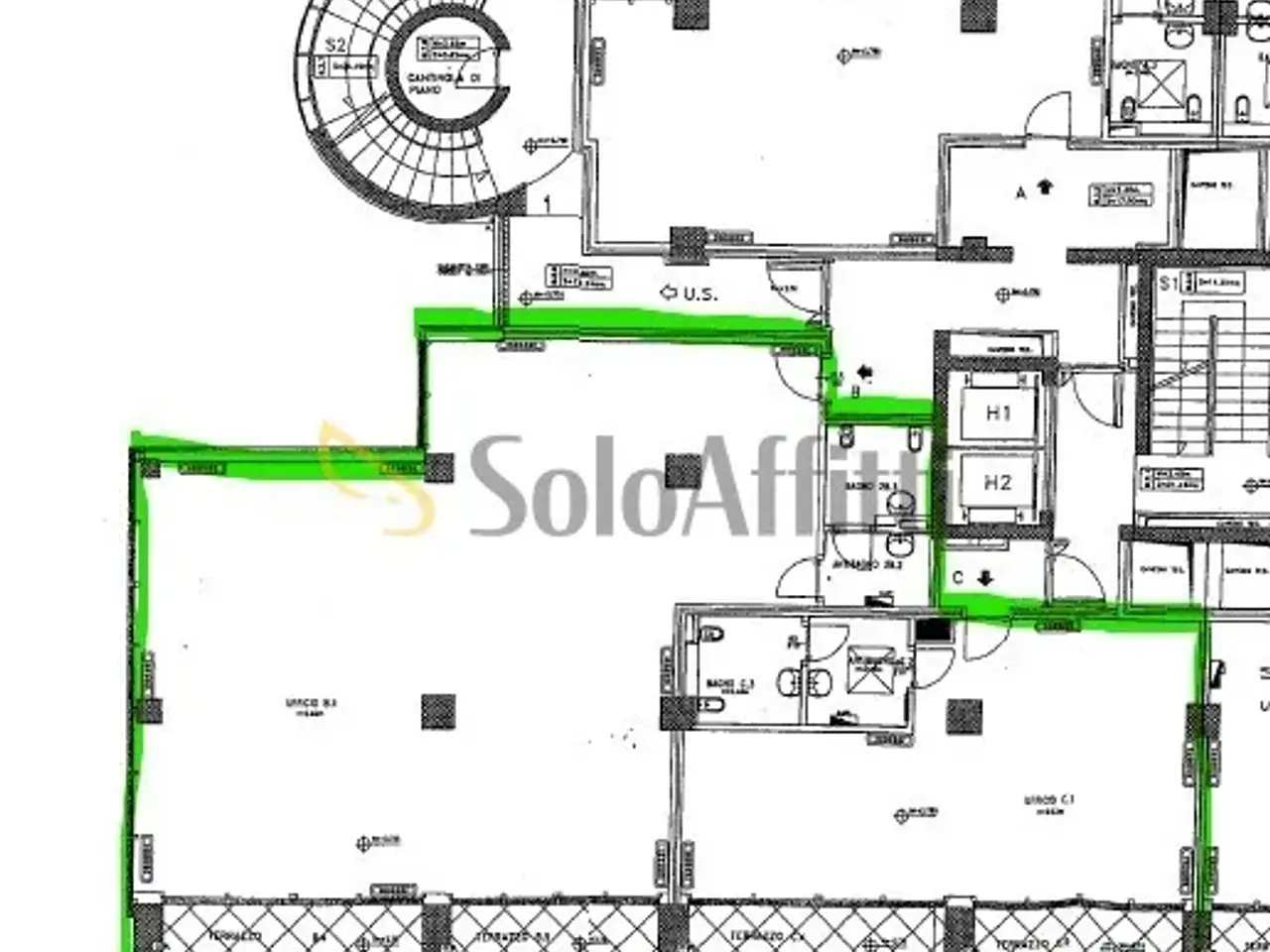 Ufficio in , Gallarate, {3} - Planimetria 1