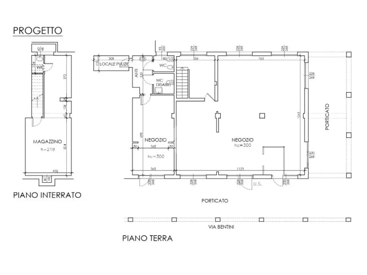 Negozio in Via Genuzio Bentini 22, Bologna, {3} - Planimetria 1
