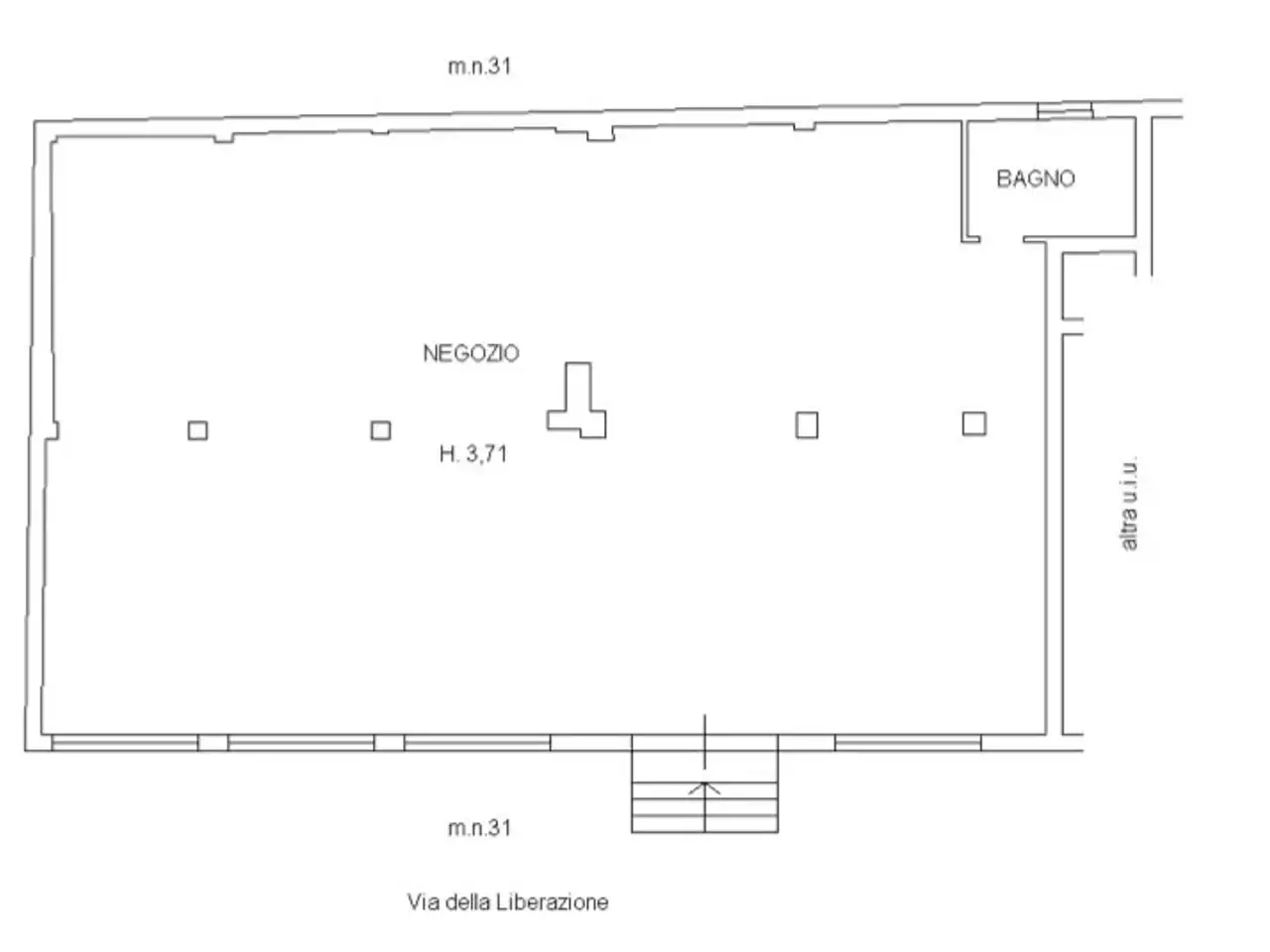 Negozio in Via della Liberazione 9, Peschiera Borromeo, {3} - Planimetria 1