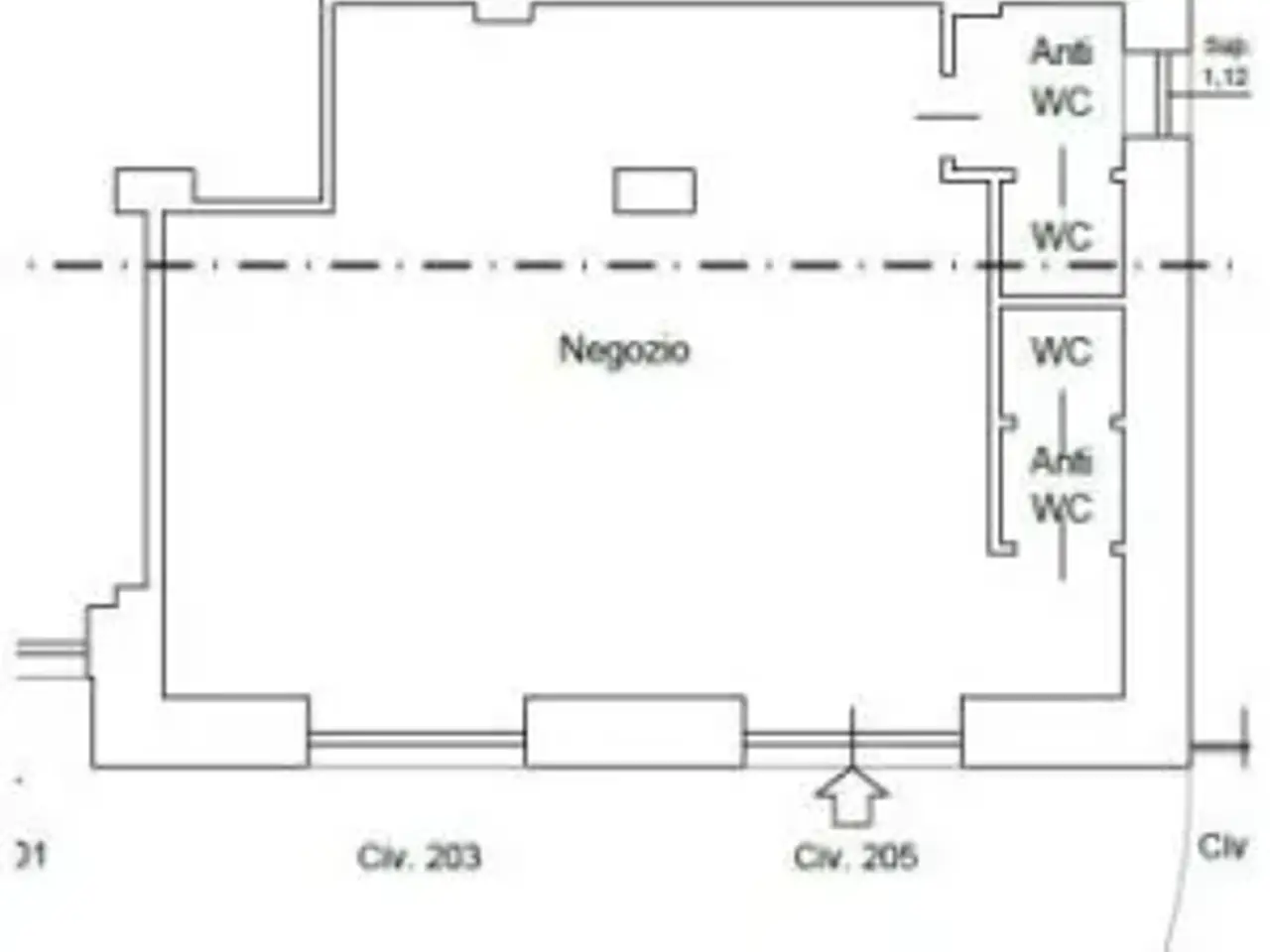 Negozio in Via Cardinale Garampi 205, Roma, {3} - Planimetria 1