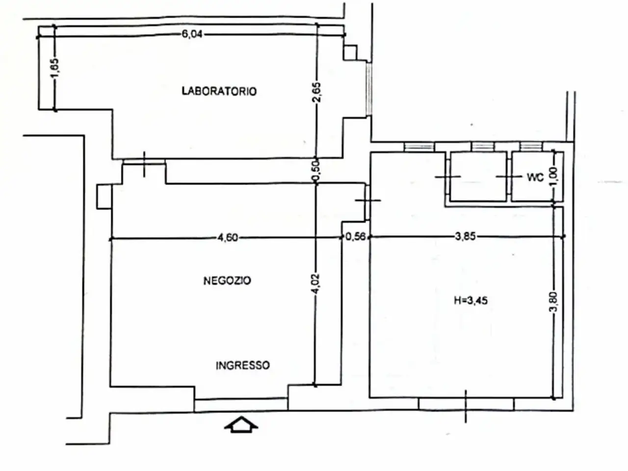 Negozio in Viale Alessandrino, Roma, {3} - Planimetria 1