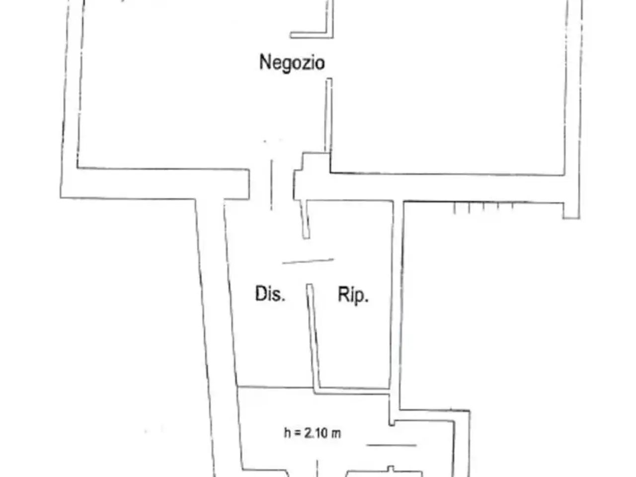 Negozio in Via Andrea Verga, Treviglio, {3} - Planimetria 1