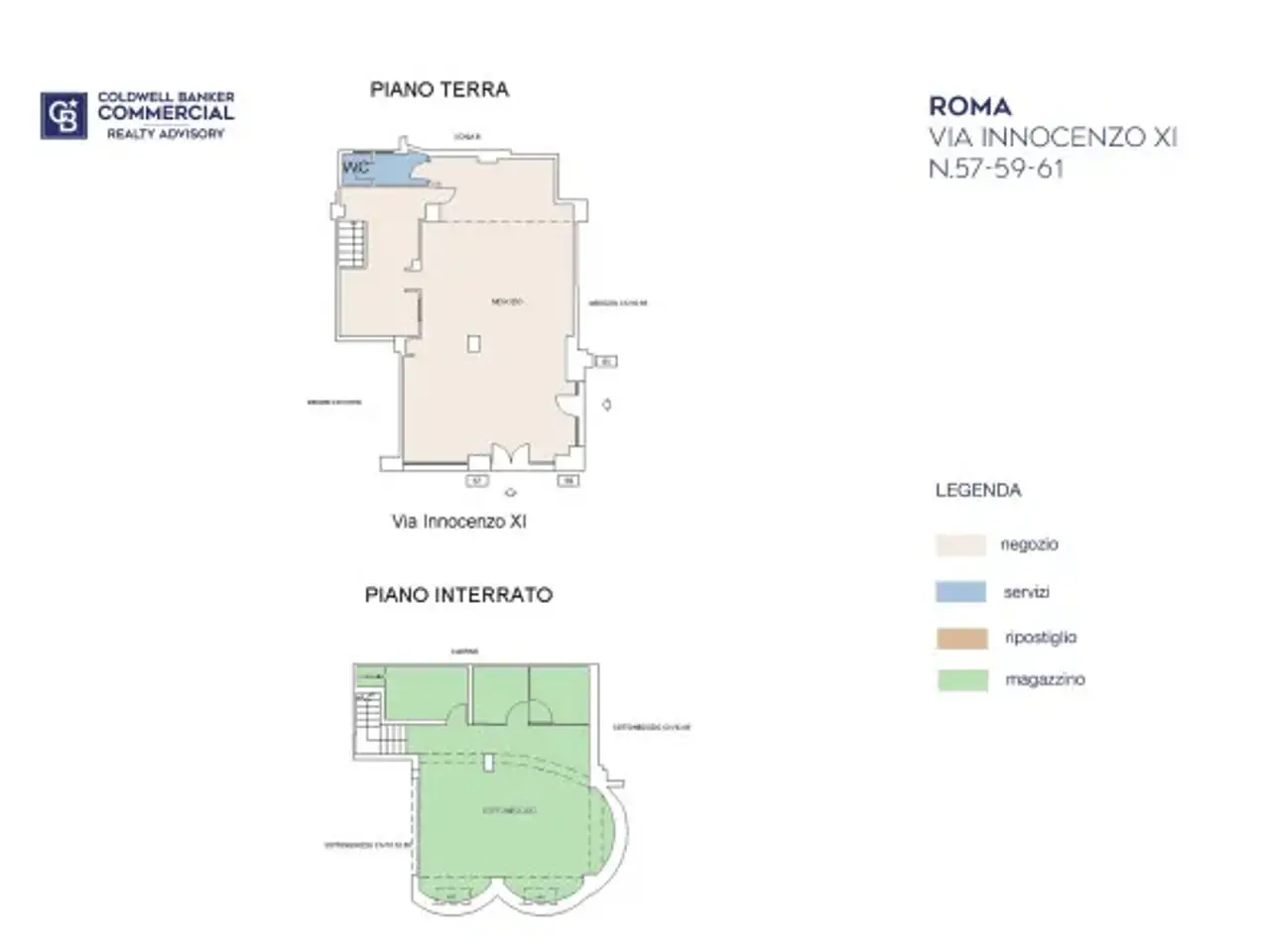 Negozio in Via Innocenzo XI 57, Roma, {3} - Planimetria 1