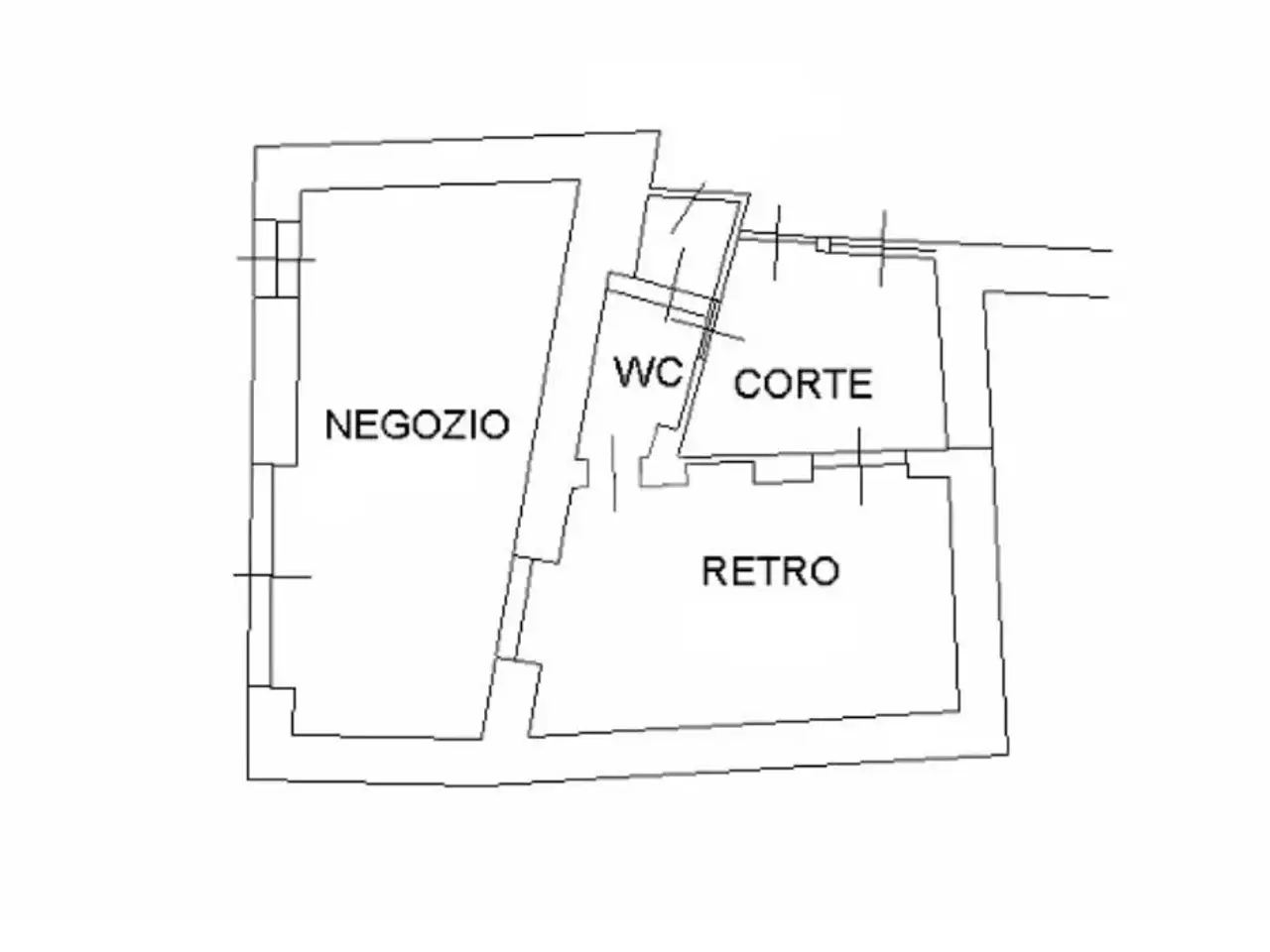 Negozio in Via Martiri della Libertà 57, Livorno Ferraris, {3} - Planimetria 1