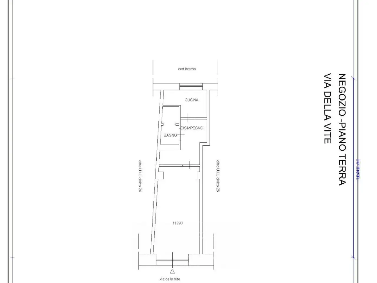 Negozio in Via della Vite, Roma, {3} - Planimetria 1