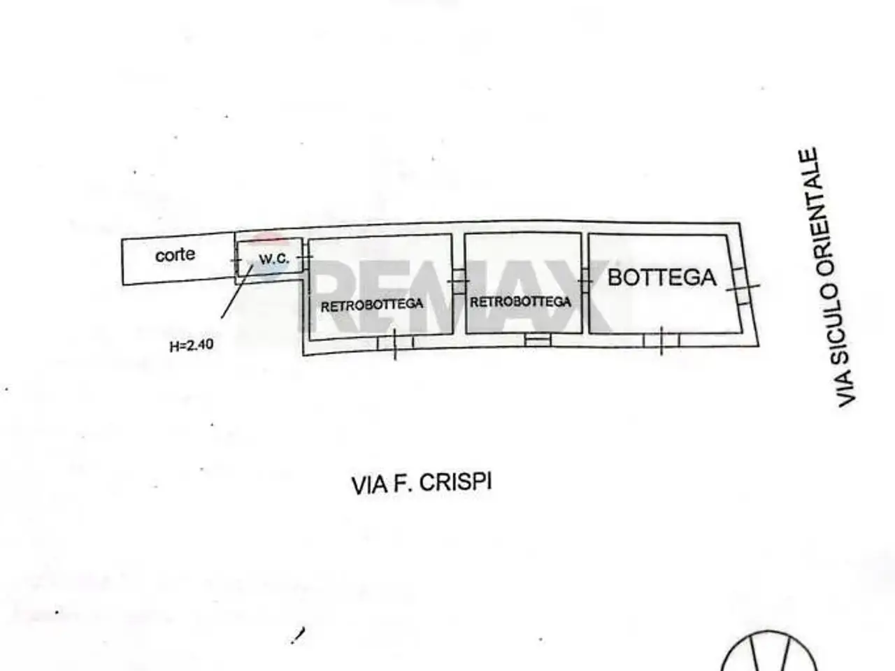 Negozio in Via Francesco Crispi 49/51, Mascali, {3} - Planimetria 1