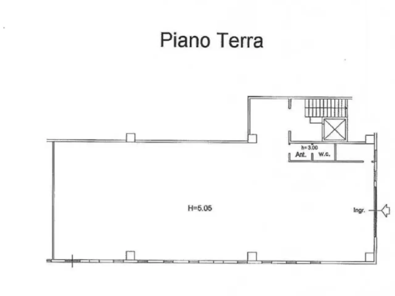 Capannone in Viale Lucrezia della Valle 18, Catanzaro, {3} - Planimetria 1