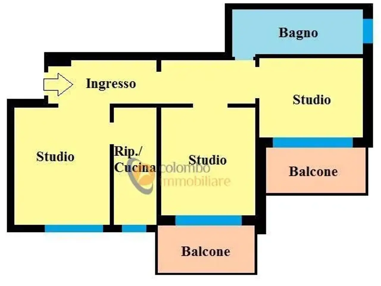 Ufficio in Viale Armando Diaz 36, Busto Arsizio, {3} - Planimetria 1