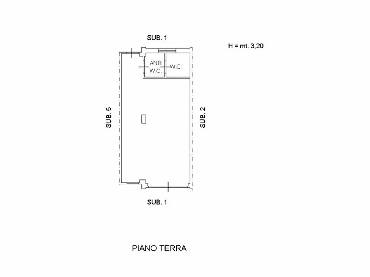 Locale commerciale in Via Mariannina Amico Roxas 4, San Cataldo, {3} - Planimetria 1