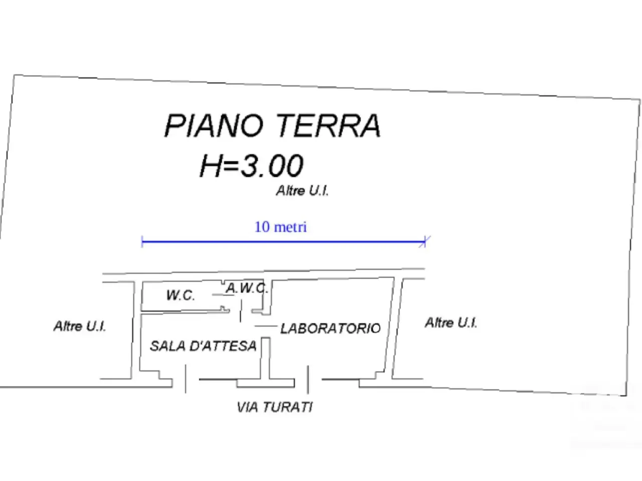 Negozio in Via Filippo Turati 20-22, Bondeno, {3} - Planimetria 1
