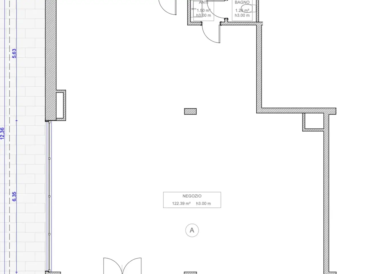 Negozio in Via Romea, Legnaro, {3} - Planimetria 1
