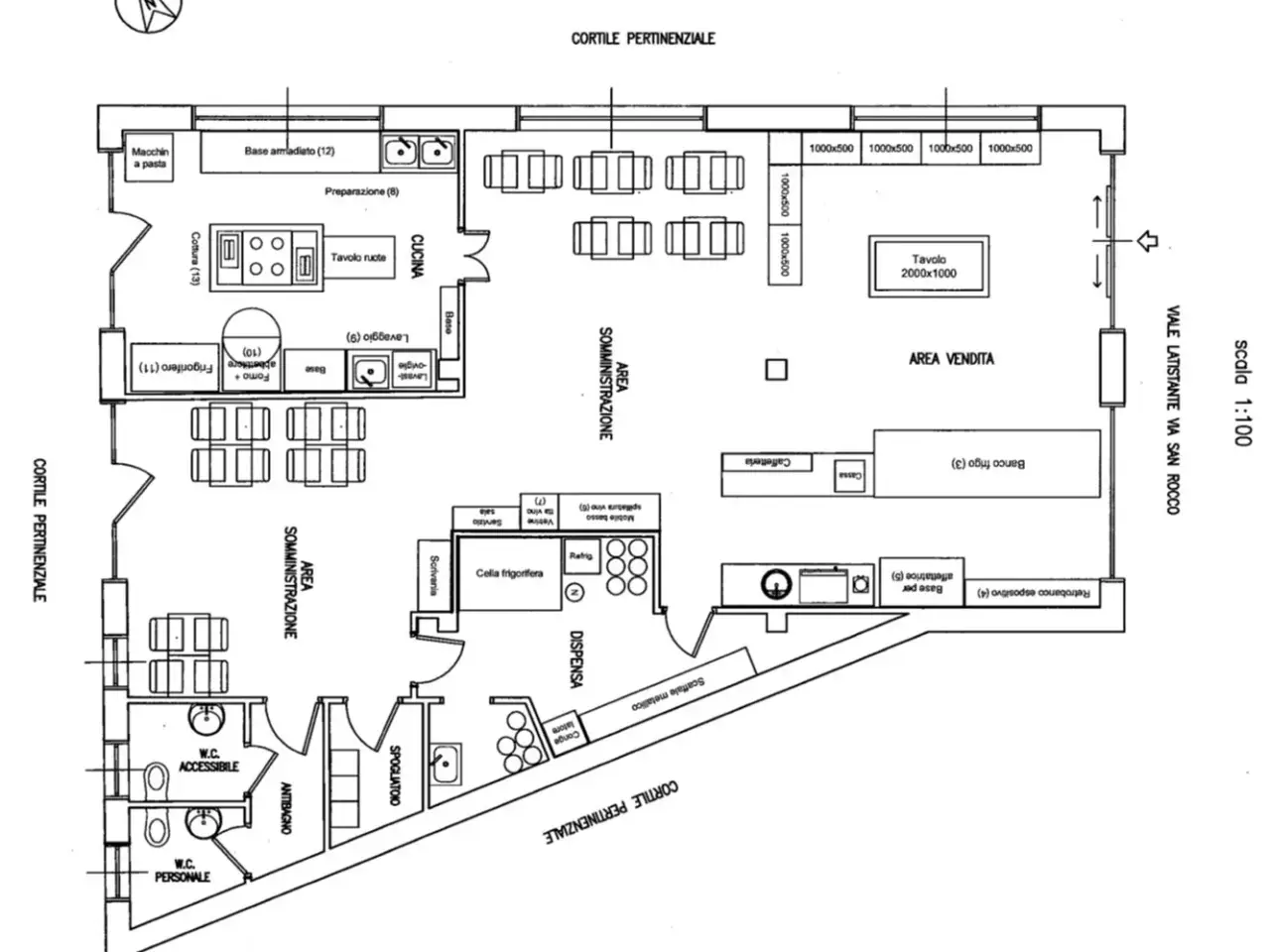 Ristorante in a S. Rocco 20, Orbassano, {3} - Planimetria 1