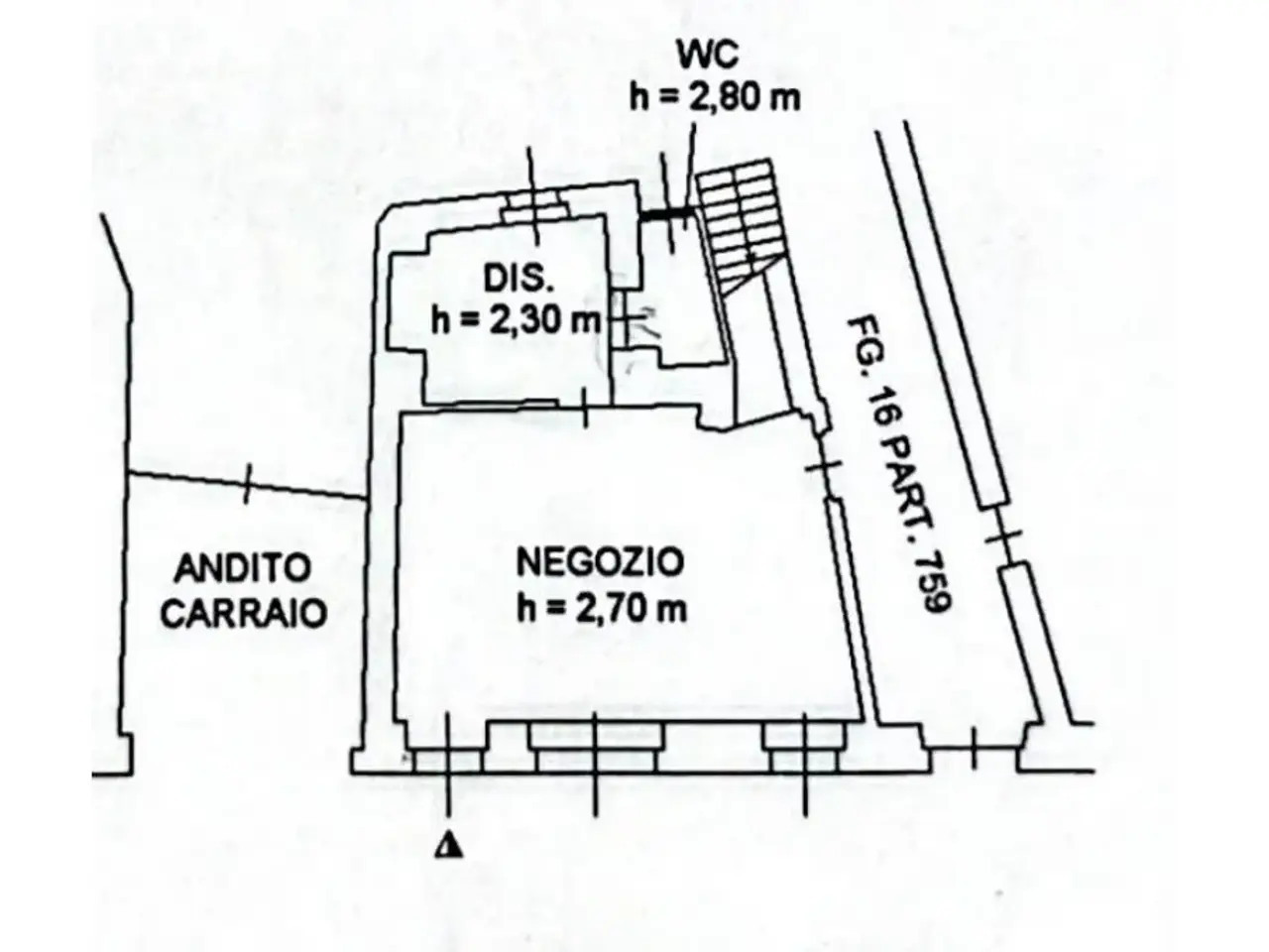 Negozio in Corso Vittorio Emanuele 25, Albiano D'Ivrea, {3} - Planimetria 1