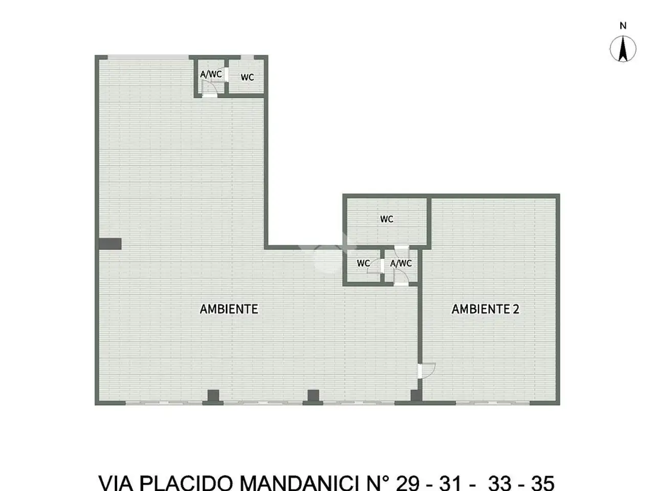 Negozio in Via Placido Mandanici 29, Palermo, {3} - Planimetria 1