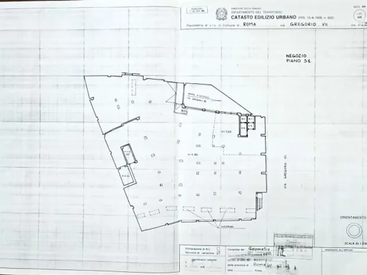 Negozio in Via Gregorio VII, Roma, {3} - Planimetria 1