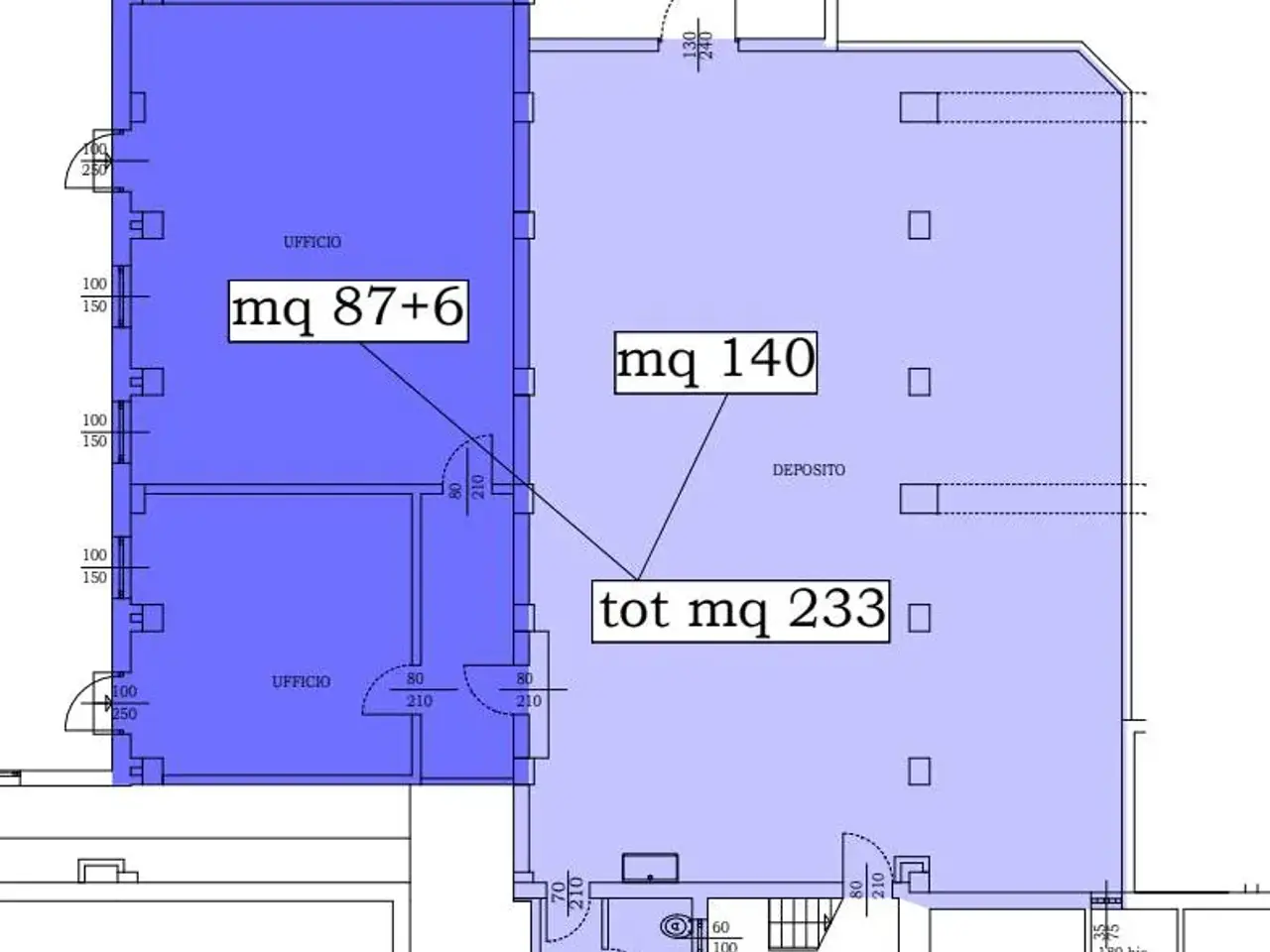Laboratorio in Via Gallarate, Milano, {3} - Planimetria 1