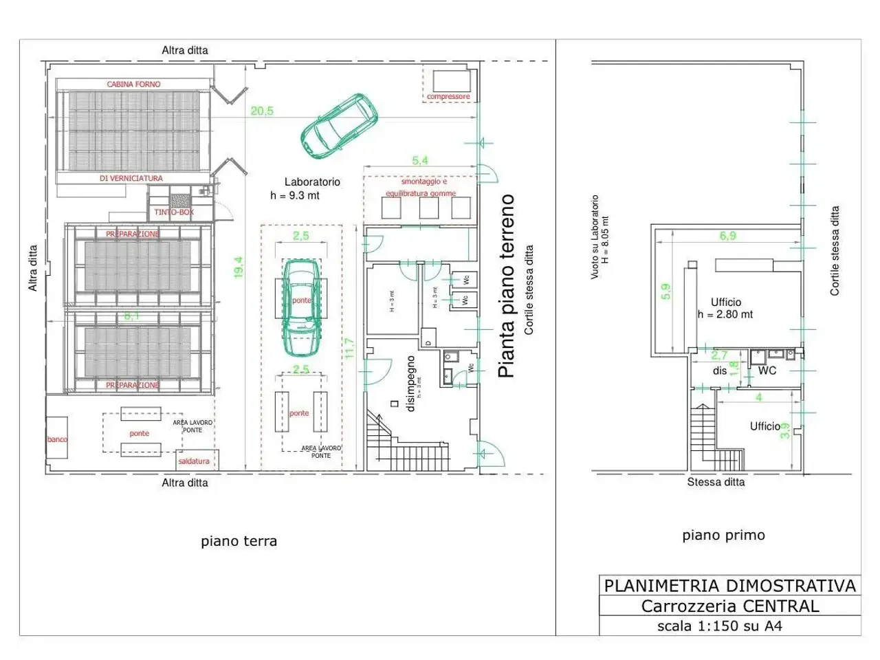 Capannone in Via Ferdinando Santi 1/1, Nichelino, {3} - Planimetria 1