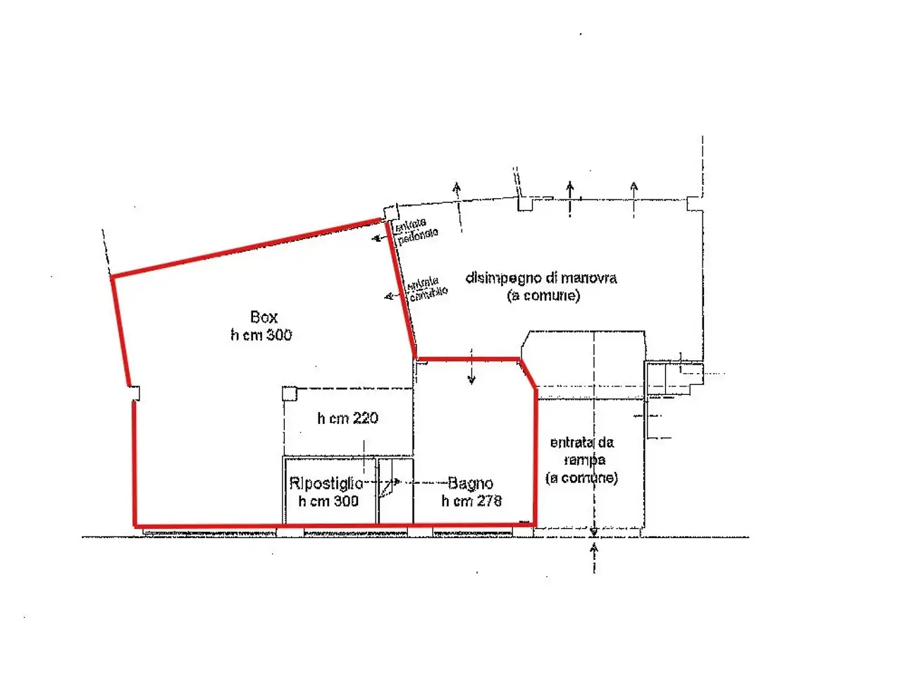 Garage - Autosilos - Parcheggio in Via Garibaldi, Pontassieve, {3} - Planimetria 1