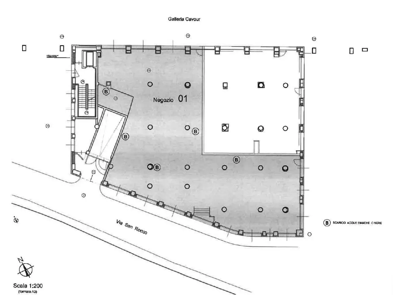 Negozio in Piazza della Vittoria, Reggio Emilia, {3} - Planimetria 1