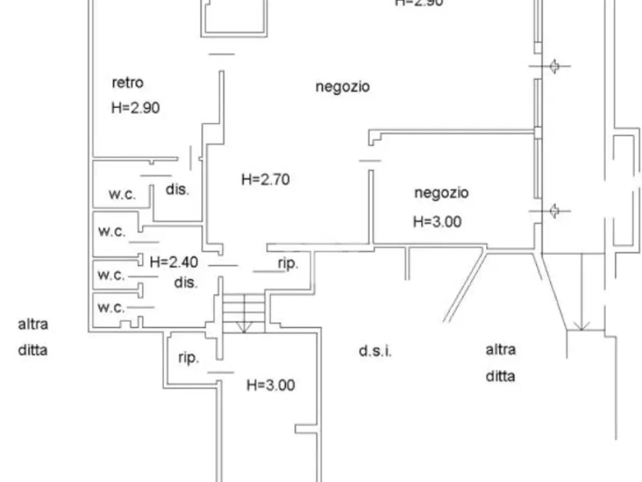 Negozio in Via Provinciale Valle Calepio, Castelli Calepio, {3} - Planimetria 1