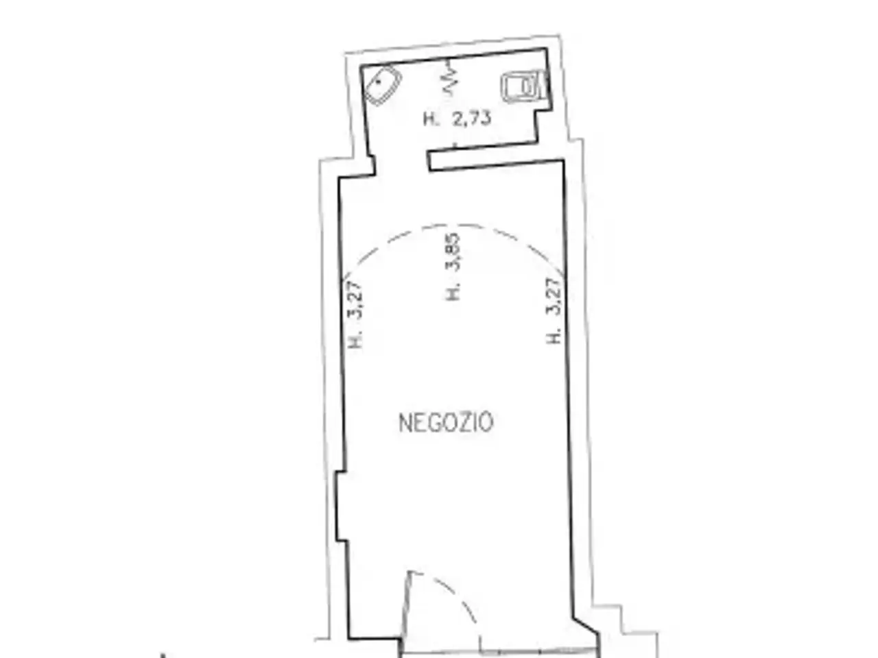 Negozio in Via Santa Margherita 7/2, Bologna, {3} - Planimetria 1