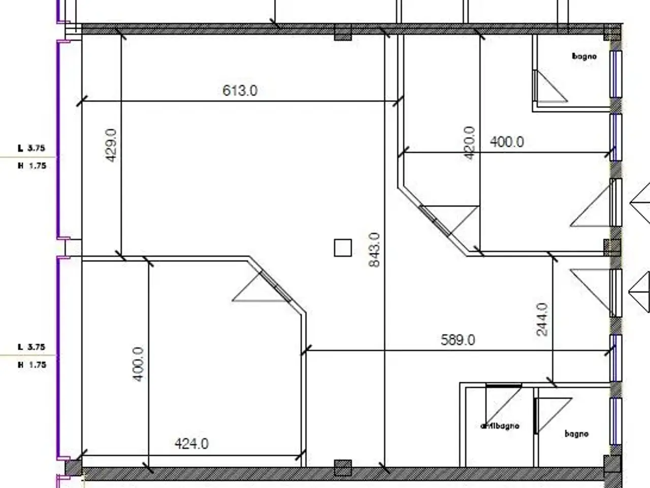 Ufficio in Via Garibaldi, Rottofreno, {3} - Planimetria 1