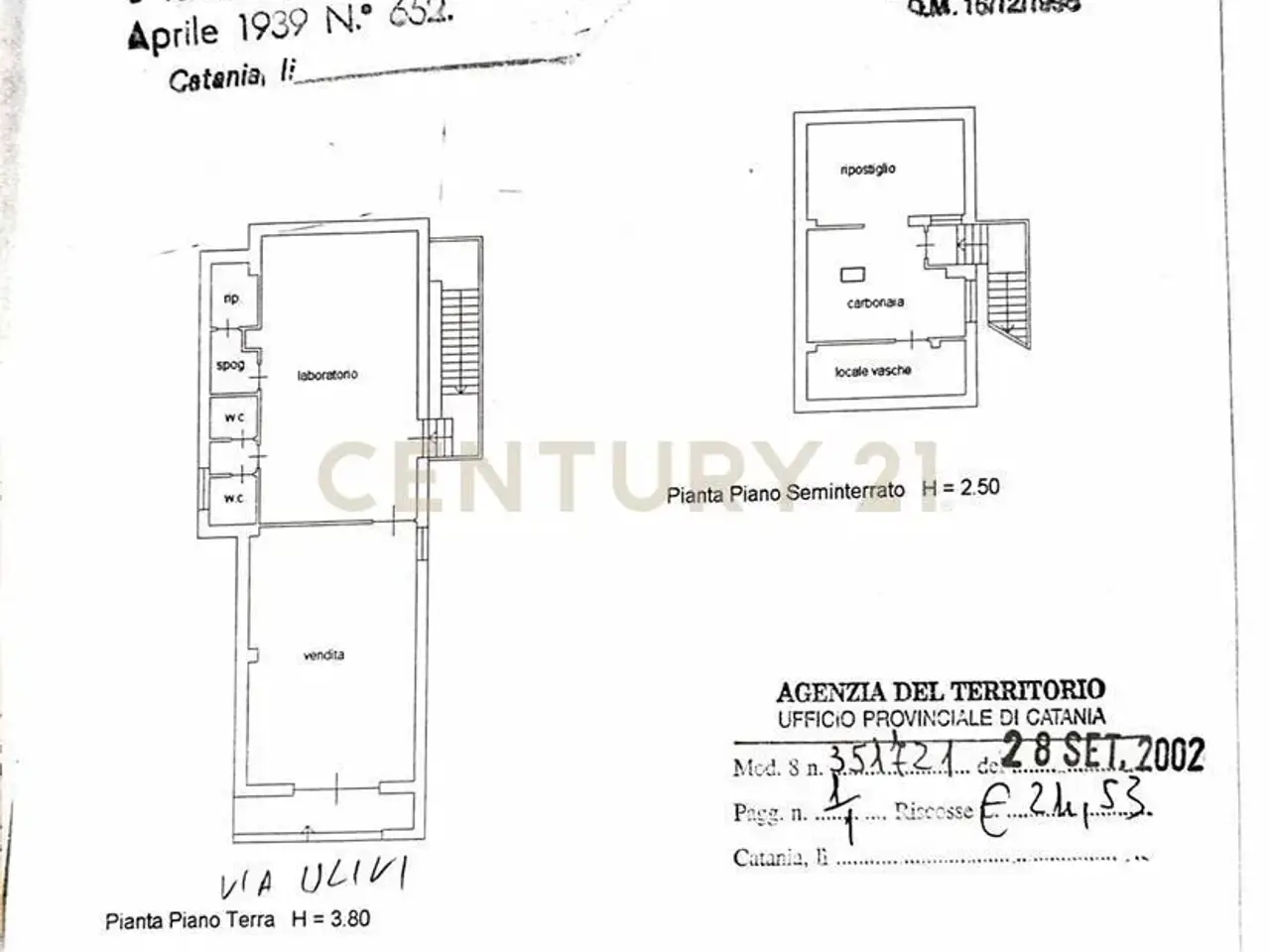 Negozio in Via Ulivi 87, San Gregorio Di Catania, {3} - Planimetria 1