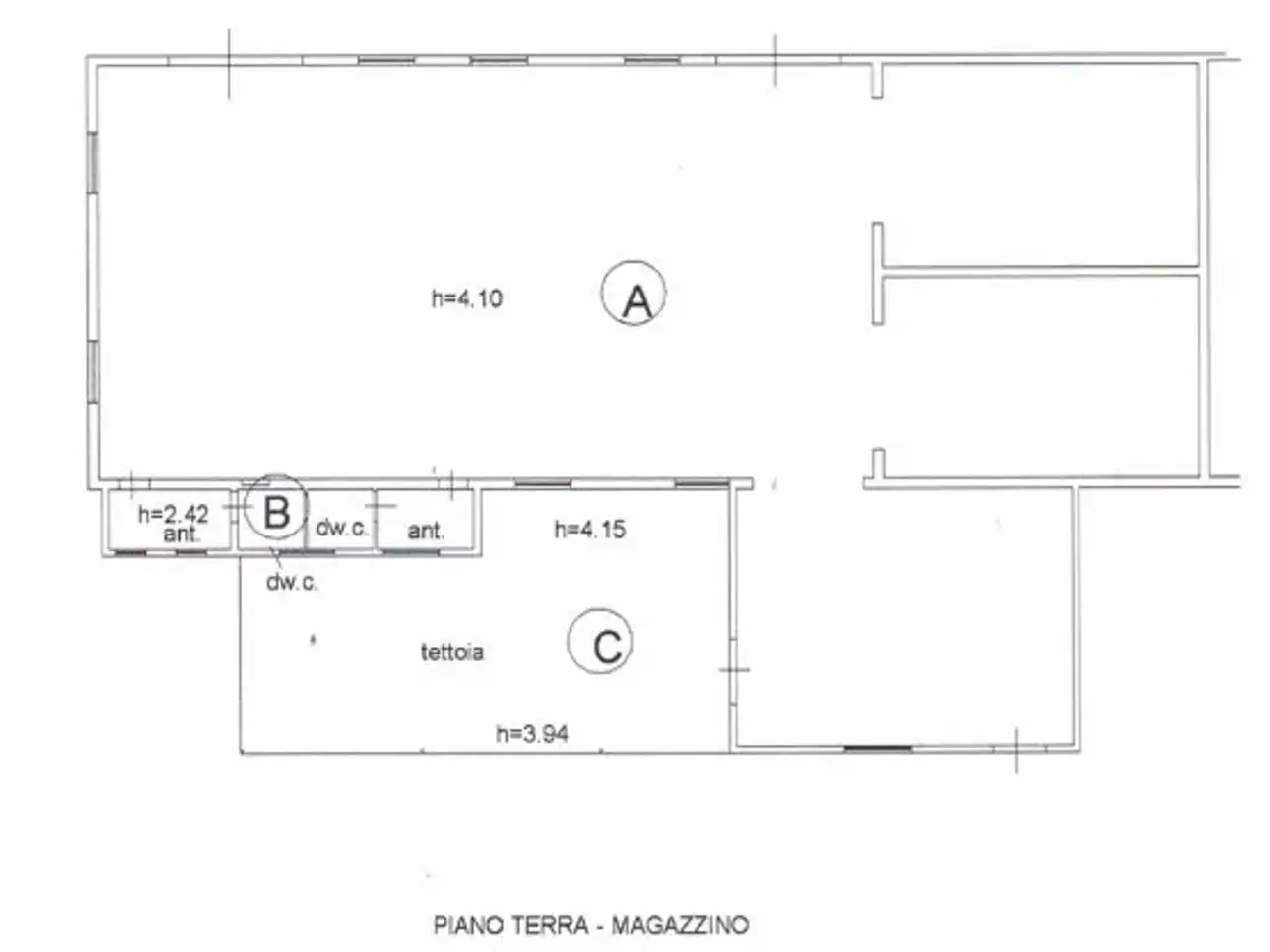 Capannone in Via per Corte Cioni, Lucca, {3} - Planimetria 1