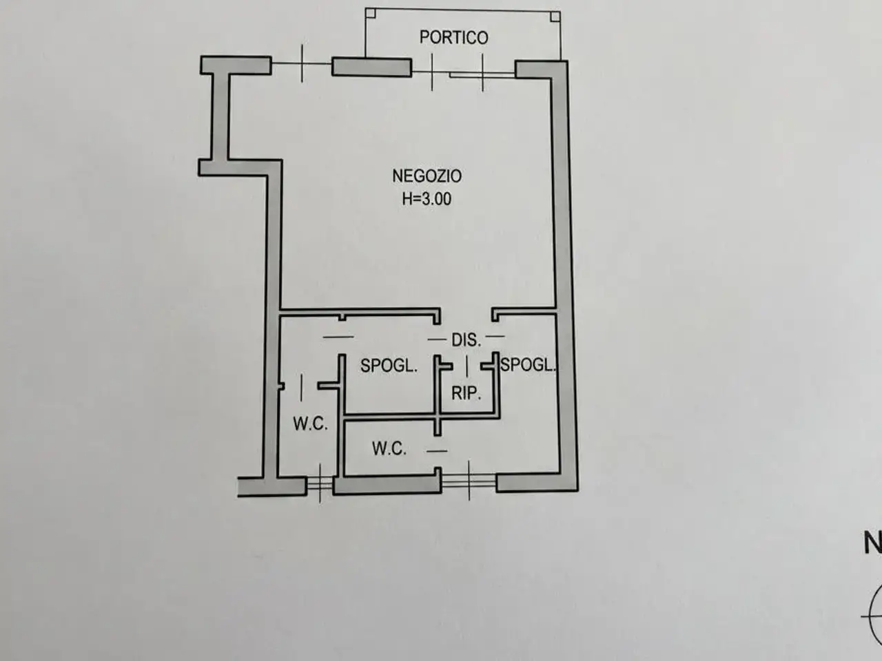 Negozio in Viale Antonio Gramsci 10, Mirandola, {3} - Planimetria 1