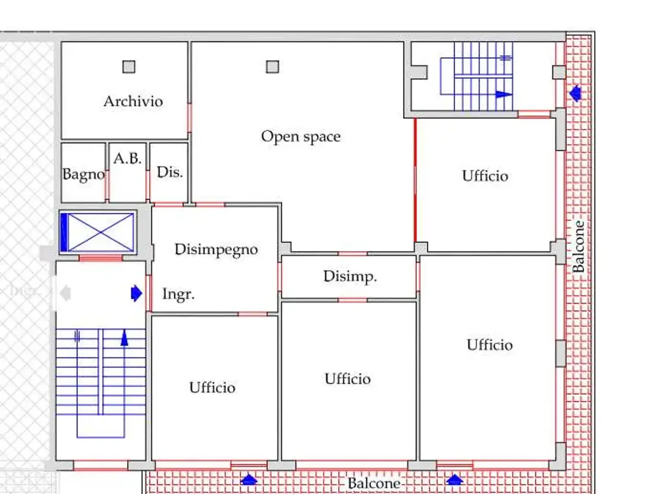 Ufficio in Via Marconi , Quartu Sant'Elena, {3} - Planimetria 1