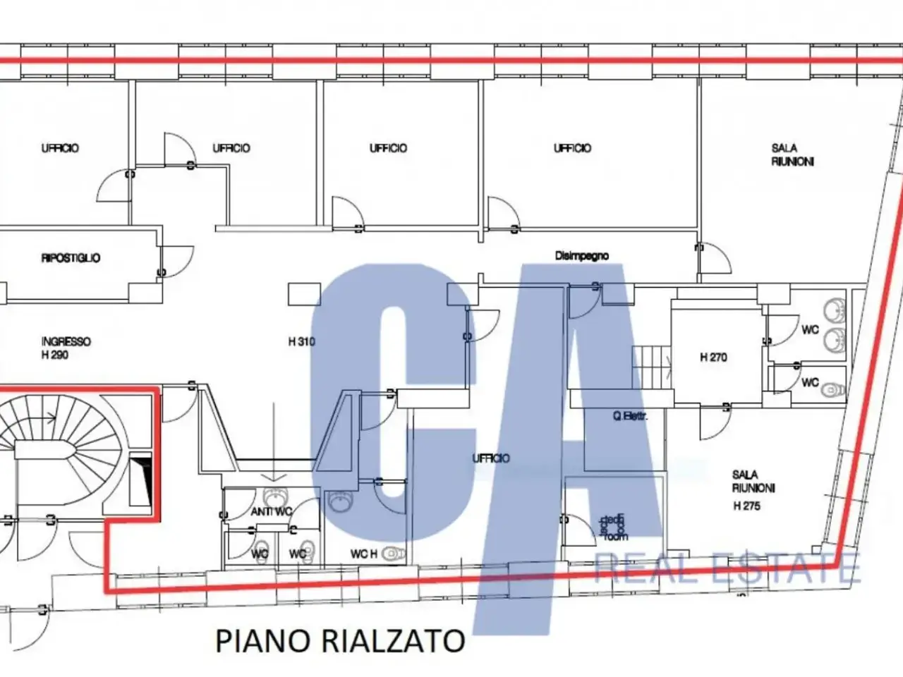 Ufficio in Via Turati Filippo, Milano, {3} - Planimetria 1