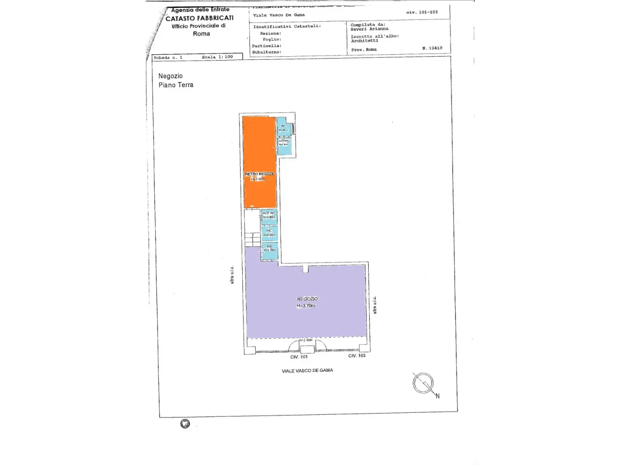 Negozio in Viale Vasco De Gama 101, Roma, {3} - Planimetria 1