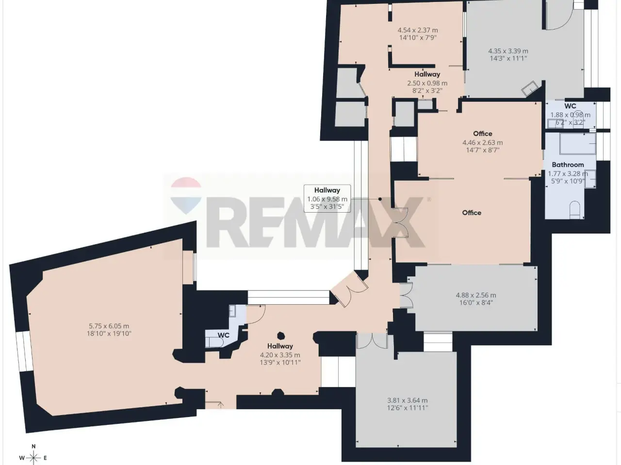 Ufficio in Via della Fontanella di Borghese 23, Roma, {3} - Planimetria 1