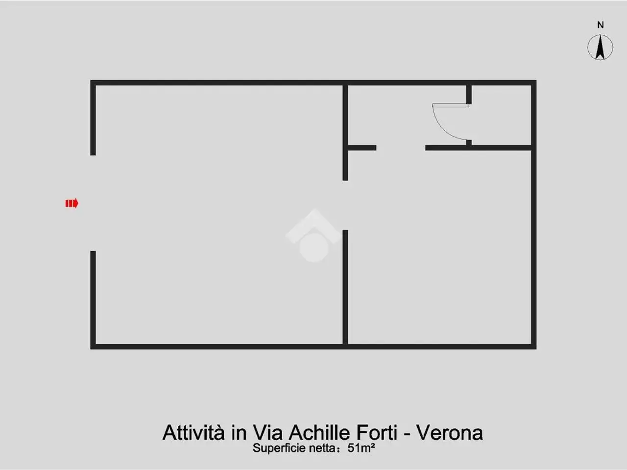 Negozio in Via Achille Forti, Verona, {3} - Planimetria 1