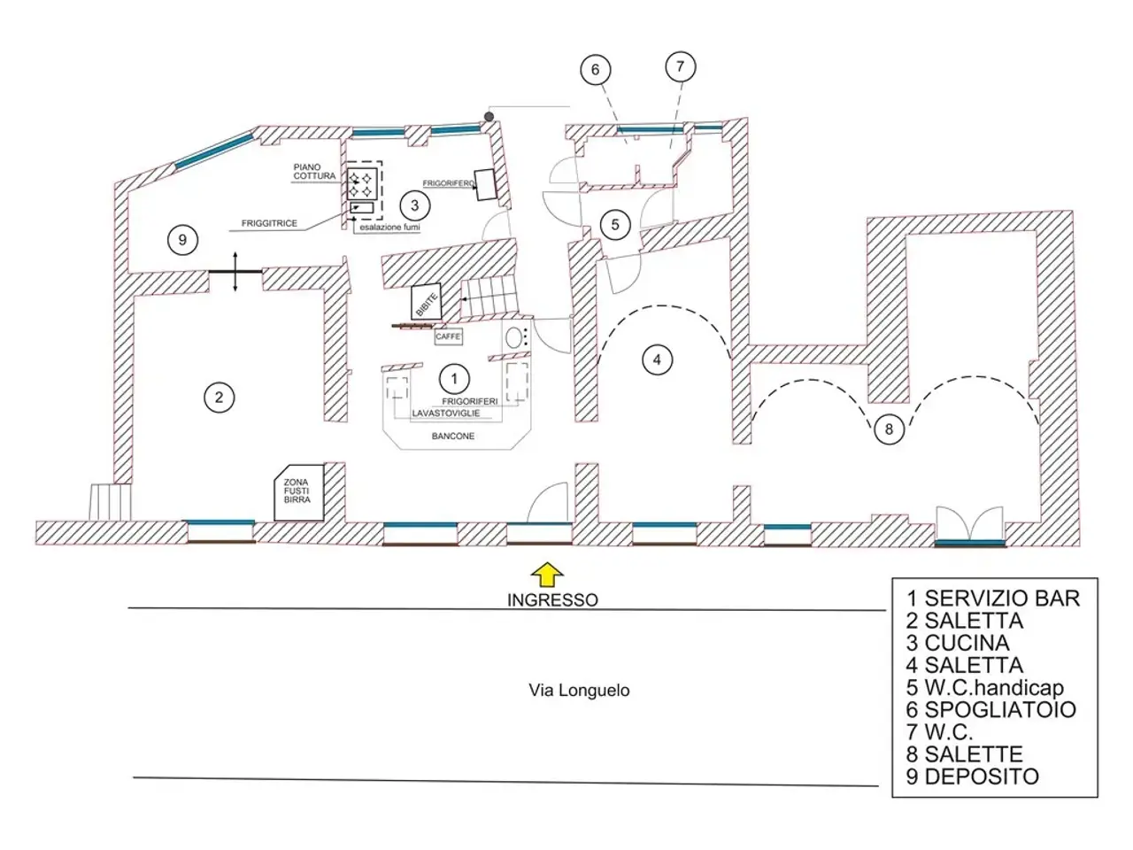 Negozio in Via Longuelo, Bergamo, {3} - Planimetria 1