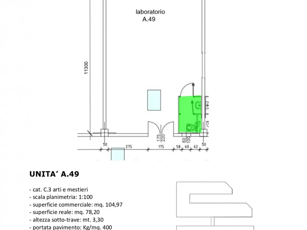 Capannone in Via degli Alpini, Camisano Vicentino, {3} - Planimetria 1