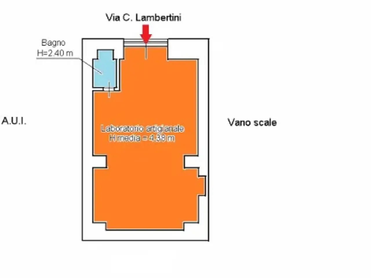 Negozio in Via Cesare Lambertini, Trani, {3} - Planimetria 1