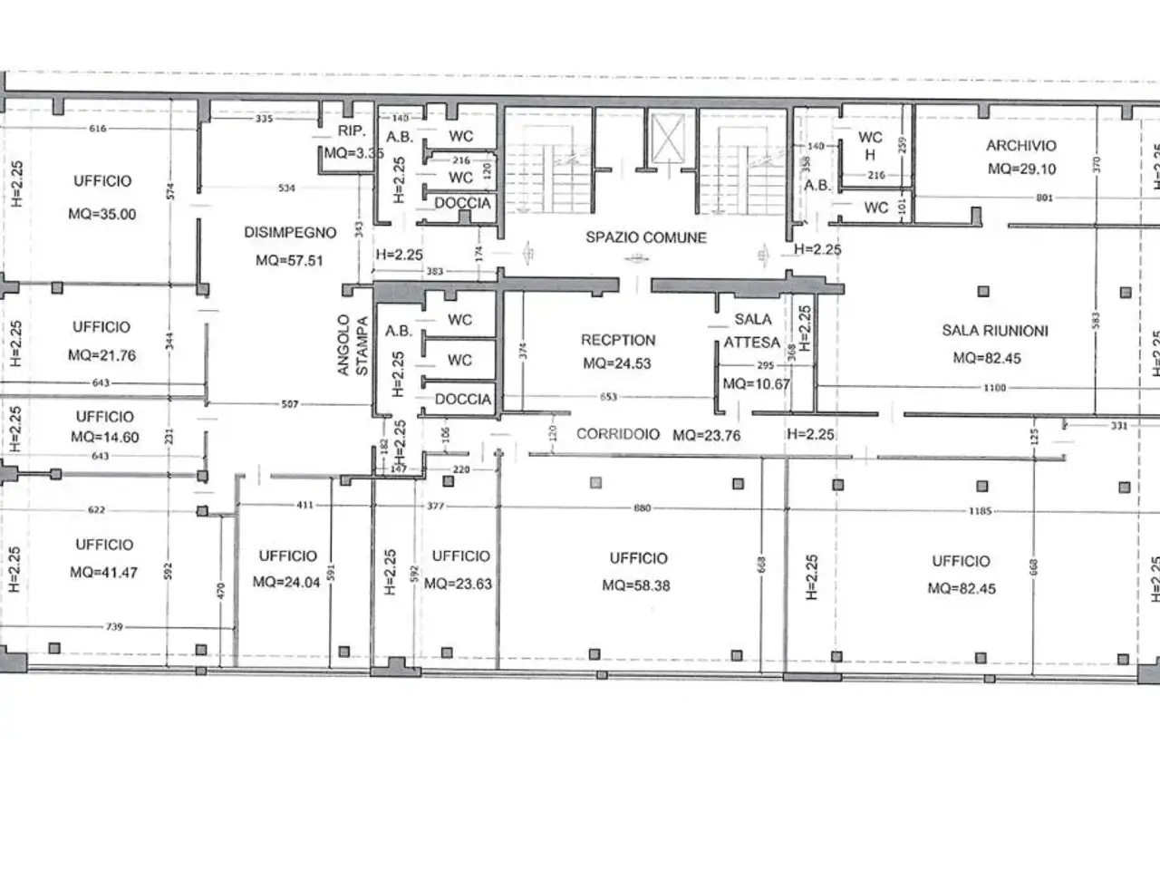 Ufficio in Via Riccardo Pitteri 110, Milano, {3} - Planimetria 1